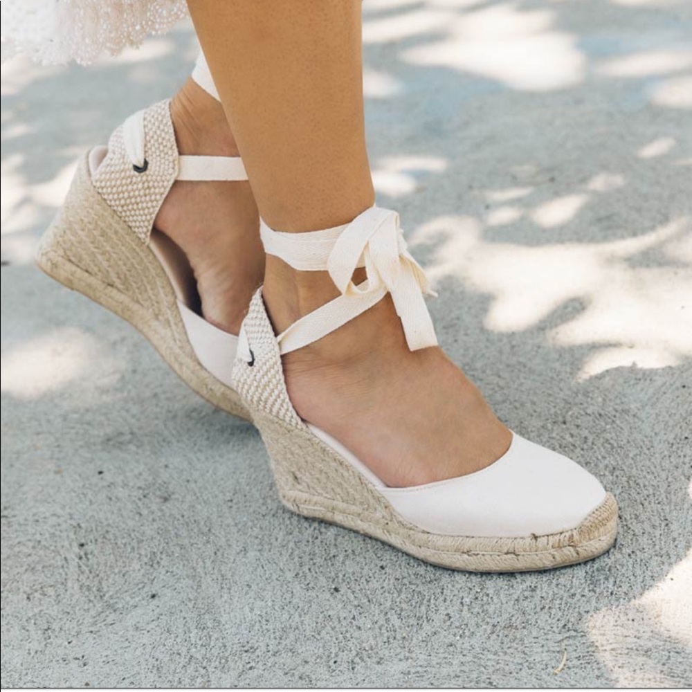 Soludos wedge espadrilles, Ivory